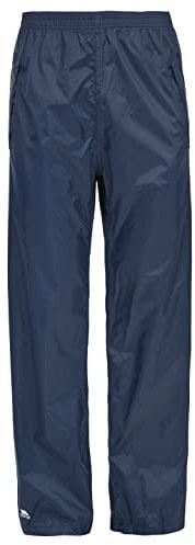 Trespass Packup Trouser, Navy, XXS, Kompakt Zusammenrollbare Wasserdichte Regenhose mit 3 Taschenöffnungen für Damen und Herren / Unisex, XX-Small / 2XS / 2X-Small, Blau