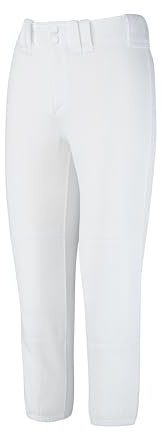 Mizuno Womens Select Low Rise Belted Pant L White, White, Large US