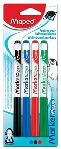 Maped M741312 - Whiteboardstifte Marker Peps, 4er Packung