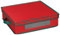 Household Essentials Holiday Dinneware Storage Chest for Charger Plates, Red with Green Trim