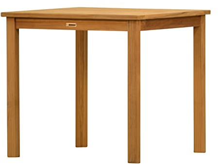 Kai Wiechmann Gartentisch Holz Teak Tisch wetterfest Balkontisch Teakholz Holztisch Massivholztisch 80 x 80 cm Premium Garten Terrasse