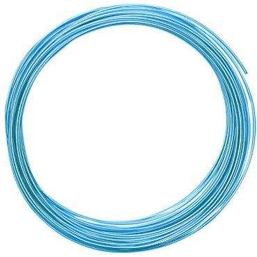 Vaessen Creative Aluminiumdraht, 1mm x 10m, Aluminium Wire, Basteldraht, Dekodraht, Floristikdraht Aludraht Schmuck 1 mm x 10 Meter | Biegsam Schmuckdraht Türkis, Turquoise, 100 x 0.1 x 0.1 cm