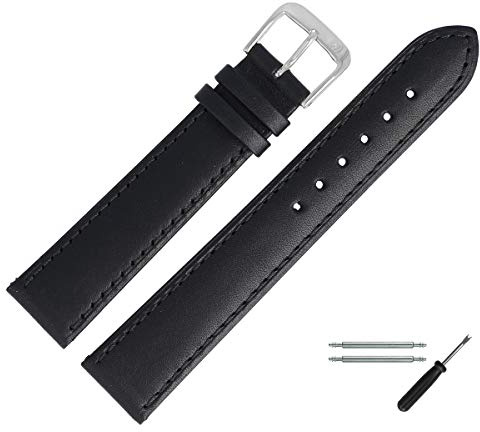 MARBURGER Uhrenarmband 18mm Leder Glatt - Werkzeug Montage Set 80718