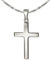 CLEVER SCHMUCK Set Silberner Kleiner Kinder Anhänger Mini Kreuz 15 mm schlicht glänzend mit Kette Panzer 38 cm Sterling Silber 925 für Junge oder Mädchen