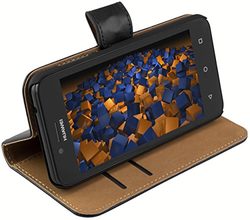 mumbi Tasche Bookstyle Case kompatibel mit Huawei Y3 II Hülle Handytasche Case Wallet, schwarz