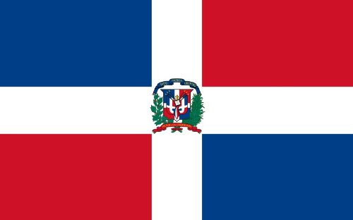 Qualitäts Fahne Flagge Dominikanische Republik 90 x 150 cm mit verstärktem Hissband