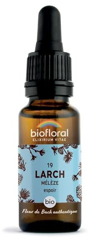 BIOFLORAL - 19 Larch, Mélèze BIO DEMETER - Espoir - Fleur de Bach Authentique - Compte-gouttes 20 ML