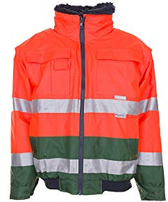 Planam Größe XXL Herren Warn-/Wetterschutz Comfortjacke 2-farbig orange grün Modell 2048