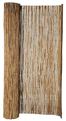 Hiss Reet® Schilf Sichtschutz, Schilfrohrmatte Standard I Perfekter Windschutz & Sichtschutz für Balkon, Zaun & Garten I Verschiedene Größen (140 x 600 cm)