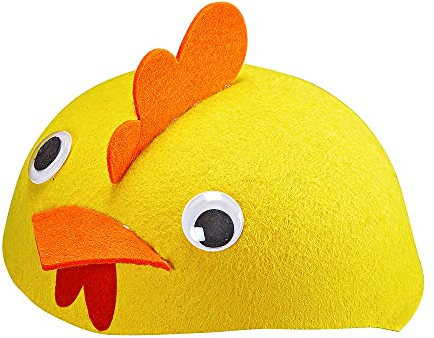 Widmann Kappe Hühnchen mit Kulleraugen für Erwachsene, Orange