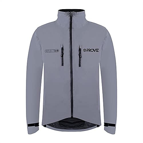 Proviz - PV582B - Veste réfléchissante de cyclisme pour homme - Argent (Argenté/gris réfléchissant) - M