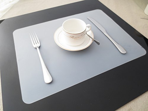 Tischset Platzset Clest F&H Silikon Sets Transparent Platzmatte gewebt aus Kunststoff 40x30 cm(2er Set)