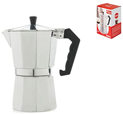 Home Mokita Caffettiera, Plastica, Argento/Nero, 9 Tazze