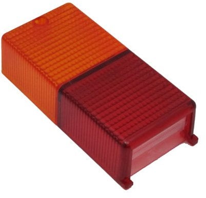 Replacement lens for rectangular 4 function trailer combination lamp: Stop/tail/indicator & number plate