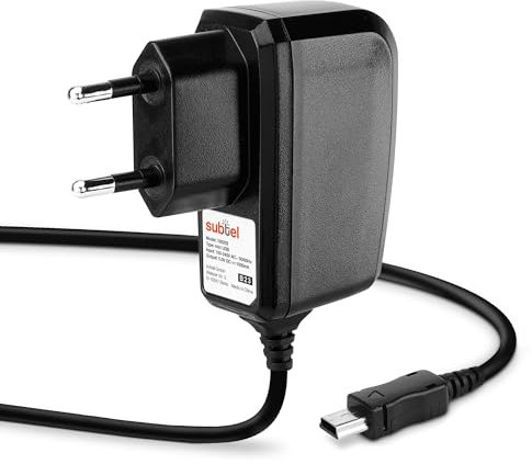 subtel Cargador 1.1m Compatible con, Cable Carga Mini USB 5V 1A / 1000mA Fuente de Alimentación Adaptador CA