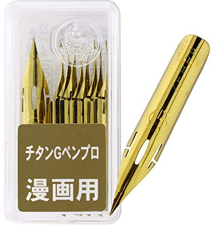 Zebra Comic Pen Nib- Type Professional - G Model - Titanium - Pack of 10 (PG-7B-C-K)