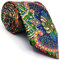 S&W SHLAX&WING Herren Krawatte Paisley Mehrfarbig Rot Grün Gelb Seide Handmade