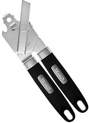 Stainless Steel Manual Can Opener – Tin Can Opener with Non-Slip Safety Grip for Seniors with Arthritis – Made of Heavy Duty Industrial Materials for Smooth Portable Kitchen Cooking and Can Opening