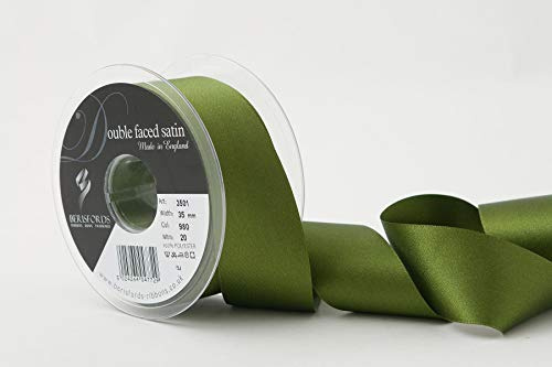 Berisfords Double FACE Poly Satin Ribbon, Cypress, 35 mm