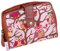 EyeCatch - Damen Designer Leinwand Eulen Portemonnaie Geldborse Light Pink