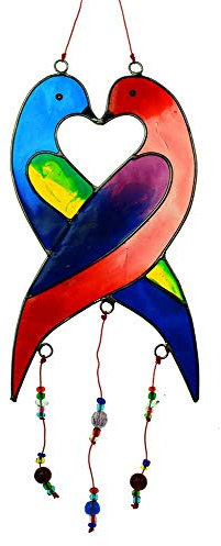 Suncatcher Love Birds Wire And Resin 31cm