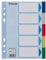 Esselte Register für A5, Deckblatt und 5 Trennblätter mit Taben, Mehrfarbig, Robuster Kunststoff, 15264
