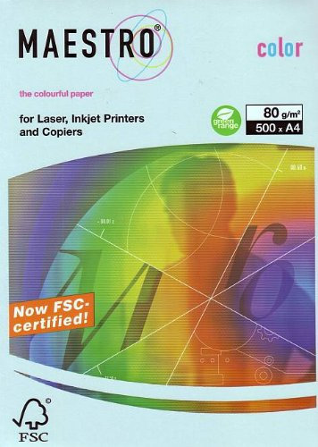 Kopierpapier Blau A4 80G 500Bl pastell Kopierer/Laser/Inkjet