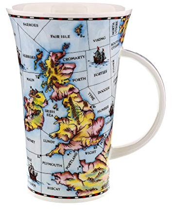 Dunoon Fine Bone China Glencoe Shaped Mug - British Isles Shipping Forecast