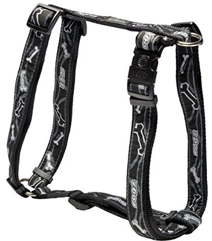 ROGZ SJ02-CB Fancy Dress Hundgeschirr/Armed Response, XL, schwarz