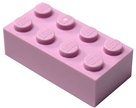 LEGO Parts and Pieces: Bright Pink (Light Purple) 2x4 Brick x100