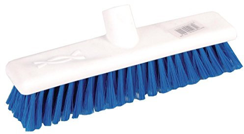 Jantex Hygiene Broom Soft Bristle Blue 12In Brush Only Sweeping Cleaning