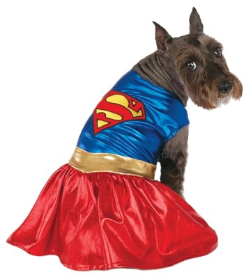 Rubies Costume DC Heroes and Villains Collection Haustierkostüm, Supergirl, Rot/Ausflug, einfarbig (Getaway Solids), X-Large