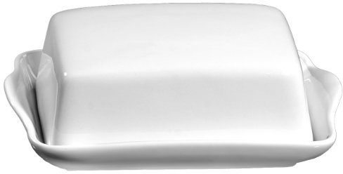 Ritzenhoff & Breker 019490 Bianco - Mantequillera de Porcelana, Color Blanco
