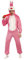 FIESTAS GUIRCA | Costume de Lapin Adulte (52-54/L) - Capuche et Combinaison - Costumes d'Animaux pour Halloween, Carnaval et Fêtes Déguisées - Idéal pour Adultes Unisexe - Rose et Blanc