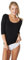Boody Body EcoWear Womens Scoop Top Wide Neck Long Sleeve Layering Shirt Medium Black