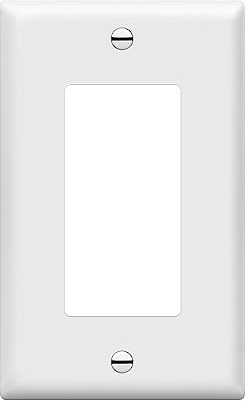 Enerlites 8831-W 1-Gang Decorator/GFCI Rocker Wall Plate, Standard Size, Unbreakable Polycarbonate, White