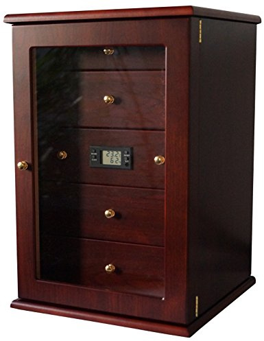 GERMANUS Viadrus Humidor Armadio de marque con Digital igrometro e GERMANUS Cristallo Umidificatore per i Sigari