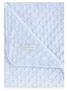 Pirulos 64005103 - Manta doble cara, 80 x 110, diseño dots, color azul