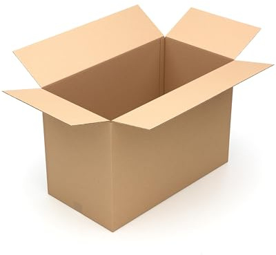 KK Verpackungen Versandkartons 750 x 400 x 500 mm Braun 1-wellig (Außenmaß 754 x 410 x 510 mm) | 10 Stück, Faltkartons Kartons für Versand als DHL Paket Hermes Paketklasse L DPD GLS Paketklasse XL