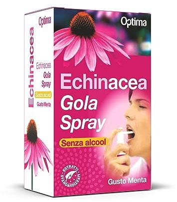 Optima Naturals Echinacea - Gola Spray, Menta, 20 Millilitri