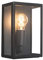 Qazqa - Landhaus I Vintage Industrie I Vintage I Außen Wandleuchte schwarz mit Glas IP44 - Rotterdam 2 I Außenbeleuchtung - Edelstahl Rechteckig - LED geeignet E27