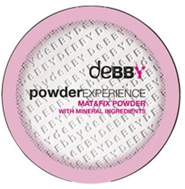 deBBY, powderEXPERIENCE MAT&FIX POWDER, Cipria Trasparente Opacizzante con Ingredienti Minerali, Finish Naturale, Arricchita con Jewel Powder per Uniformare e Mattificare l'Incarnato, Colore 00