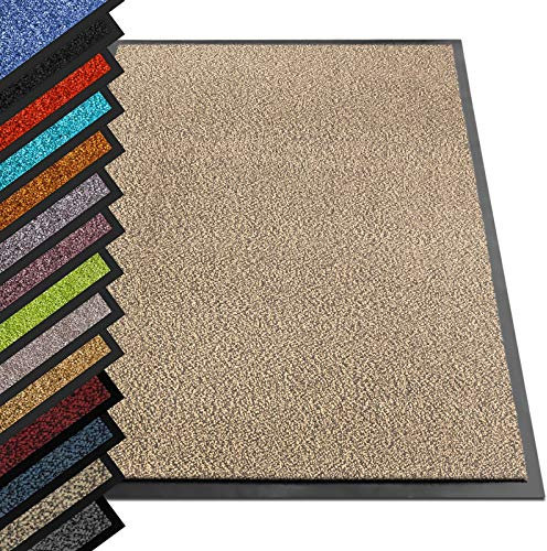 etm Dirt Trapper Door Mat Entrance Mat SKY (Beige/Mottled, 60 x 90 cm) Indoor & Outdoor Doormat, Washable Front Door Mat Non-Slip Backing Super Absorbent Floor Mat Entrance Rug Barrier Mat