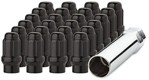 DPAccessories LCE3L6HESBK04024 24 Black 12x1.5 Closed End ET Spline Tuner Lug Nuts for Aftermarket Wheels