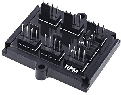 Phobya 1011224 Kabelsplitter Schwarz Kabeltrenner oder Kabelschalter - Kabelteiler oder -Schalter (Kabelsplitter, Schwarz, 1 x 4-pin PWM, 6 x 4-pin PWM)