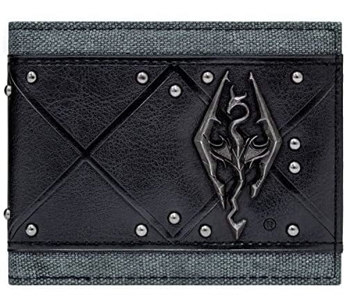 Bethesda Elder Scrolls 3D Skyrim Logo Schwarz Portemonnaie Geldbörse