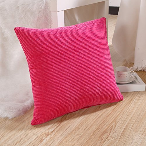 Zhiyuan Federa per Cuscino in Velluto a Coste 45 x 45 cm Fucsia