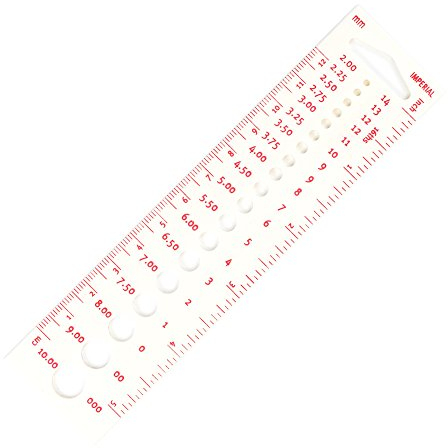 Pony Knitting Gauge, Multi-Colour, 4.5 x 3.9 x 24 cm
