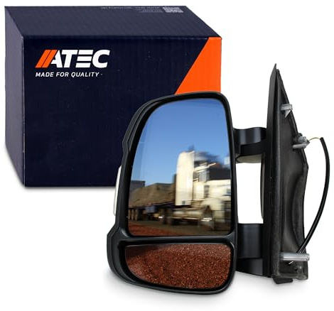 ATEC Germany 1x Elektrischer Außenspiegel links mit Blinklicht | Kompatibel mit: CITROËN JUMPER II Bus, JUMPER II Kasten, JUMPER II Pritsche/Fahrgestell, FIAT DUCATO Bus, DUCATO Kasten