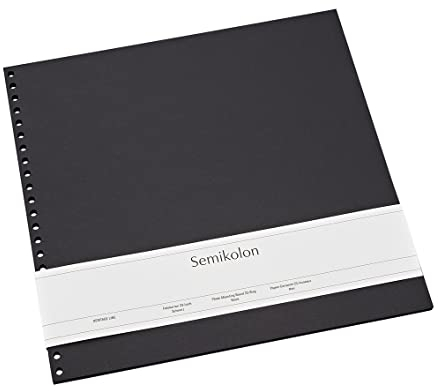 Semikolon 353070 Fotokarton 23-fach gelocht - für Foto-Mappe 23-Ring - 20 Blatt, Format: 30,5 x 29,5 cm - schwarz